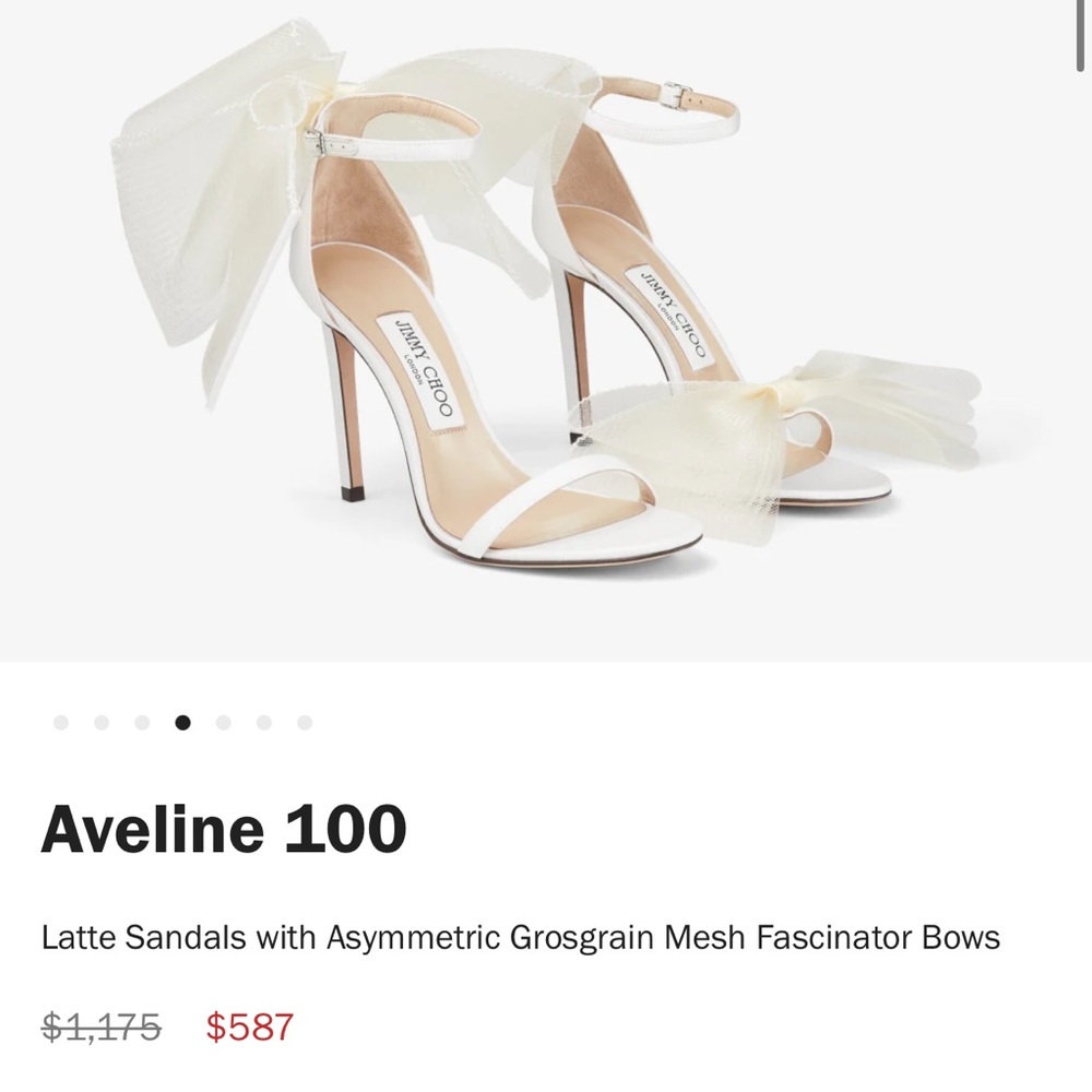 Jimmy Choo Bow Tie Bridal Sandals